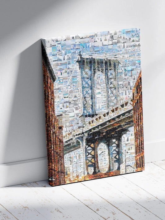 Stunning Mosaic Artwork of Brooklyn Bridge - Unique Wall Art for Home & Office Decor AtelierMosaics