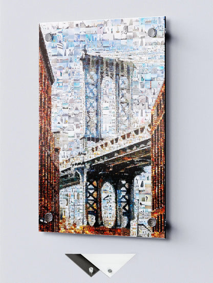 Stunning Mosaic Artwork of Brooklyn Bridge - Unique Wall Art for Home & Office Decor AtelierMosaics