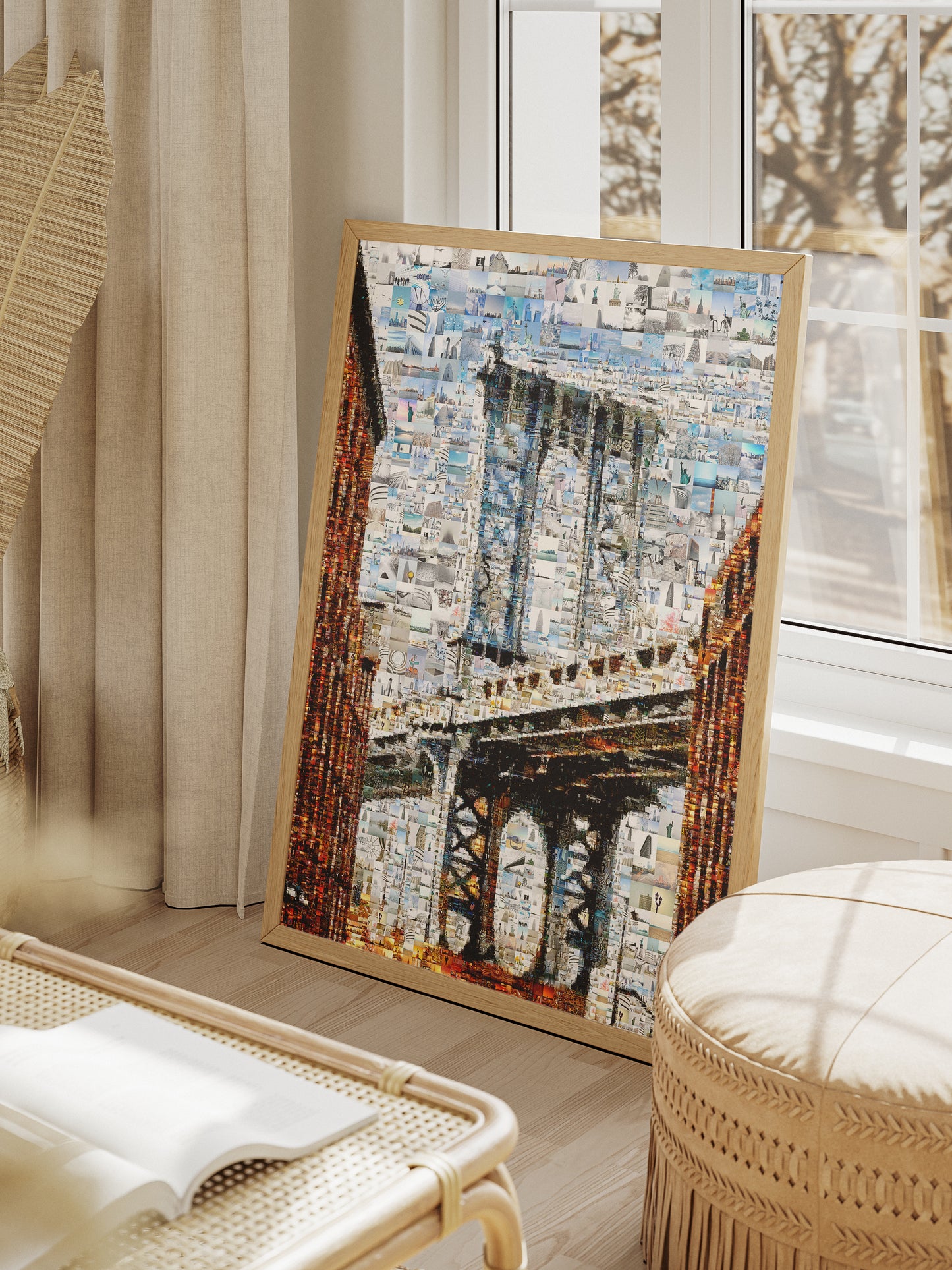 Stunning Mosaic Artwork of Brooklyn Bridge - Unique Wall Art for Home & Office Decor AtelierMosaics