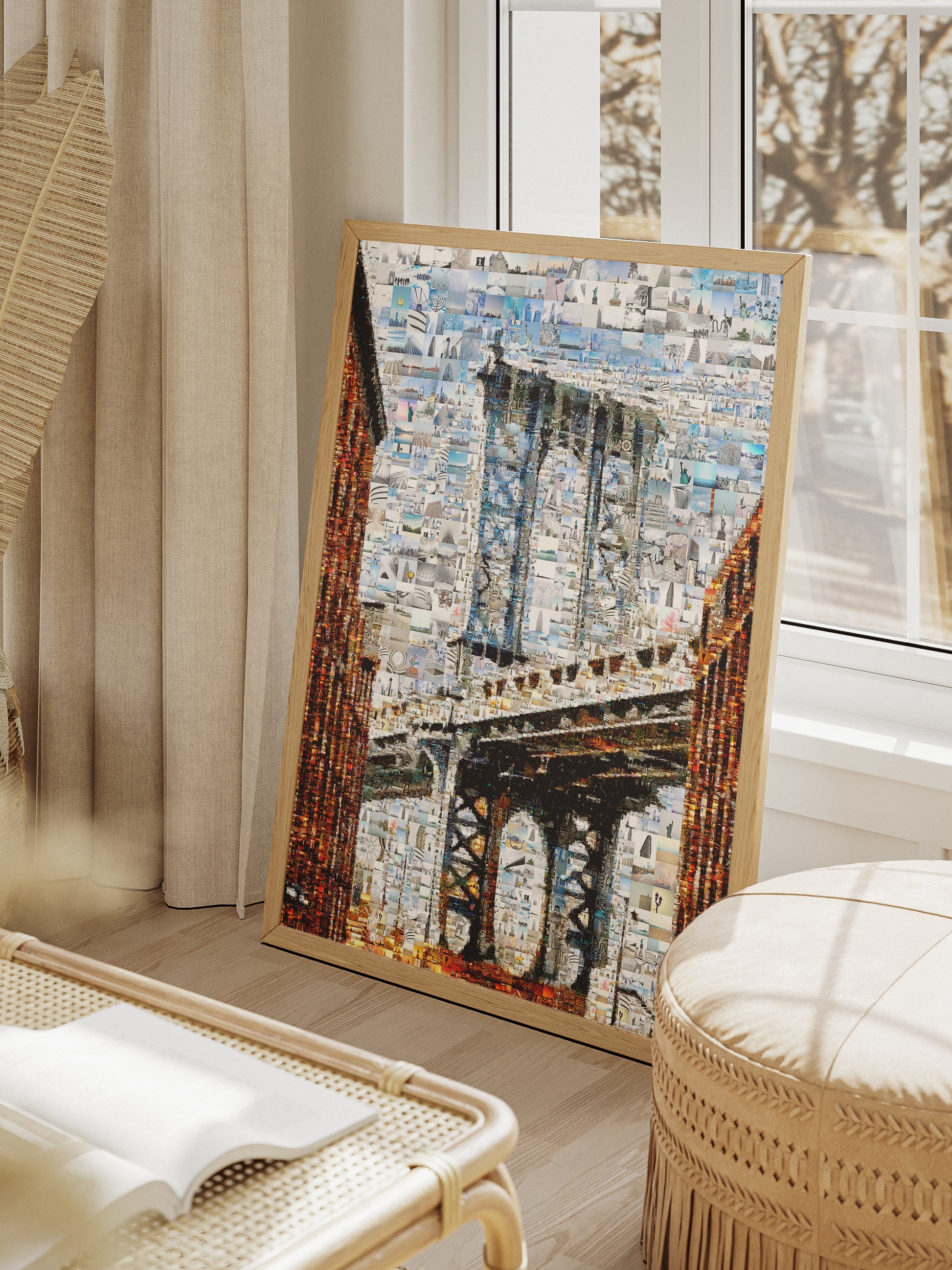 Stunning Mosaic Artwork of Brooklyn Bridge - Unique Wall Art for Home & Office Decor AtelierMosaics