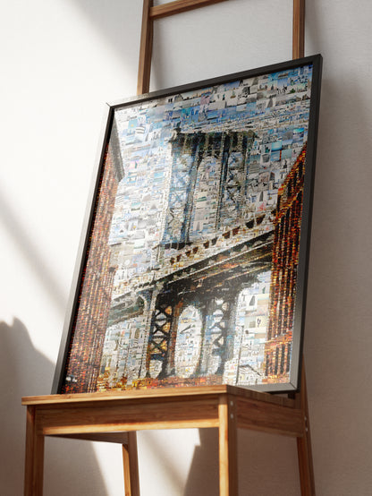 Stunning Mosaic Artwork of Brooklyn Bridge - Unique Wall Art for Home & Office Decor AtelierMosaics
