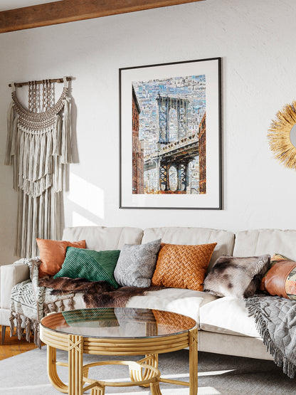 Stunning Mosaic Artwork of Brooklyn Bridge - Unique Wall Art for Home & Office Decor AtelierMosaics