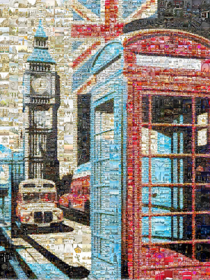 Stunning London Mosaic Artwork Featuring Iconic Landmarks and Culture - Perfect for Home Decor AtelierMosaics
