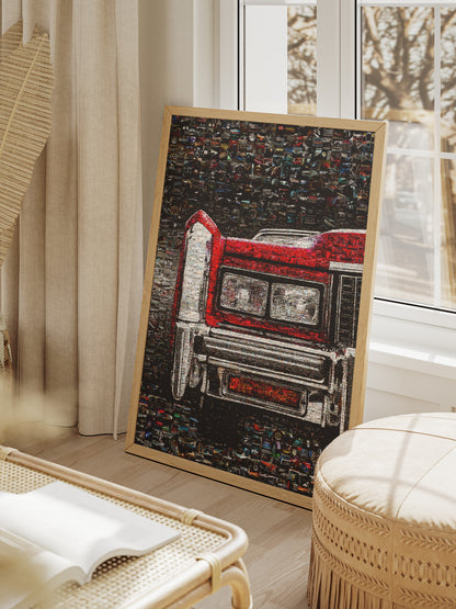 Vibrant Mosaic Art of Classic Cars | Unique Automotive Wall Decor for Car Enthusiasts AtelierMosaics
