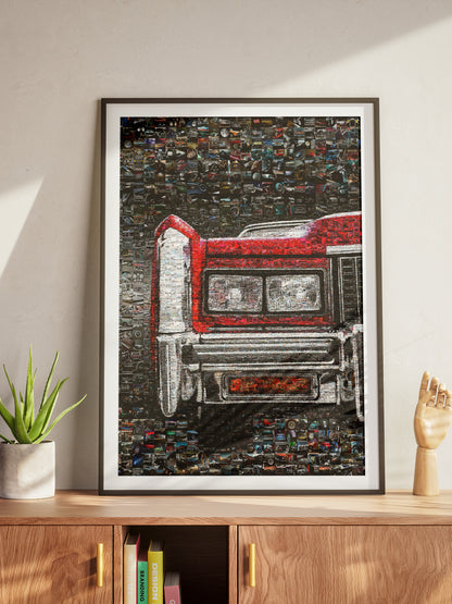 Vibrant Mosaic Art of Classic Cars | Unique Automotive Wall Decor for Car Enthusiasts AtelierMosaics