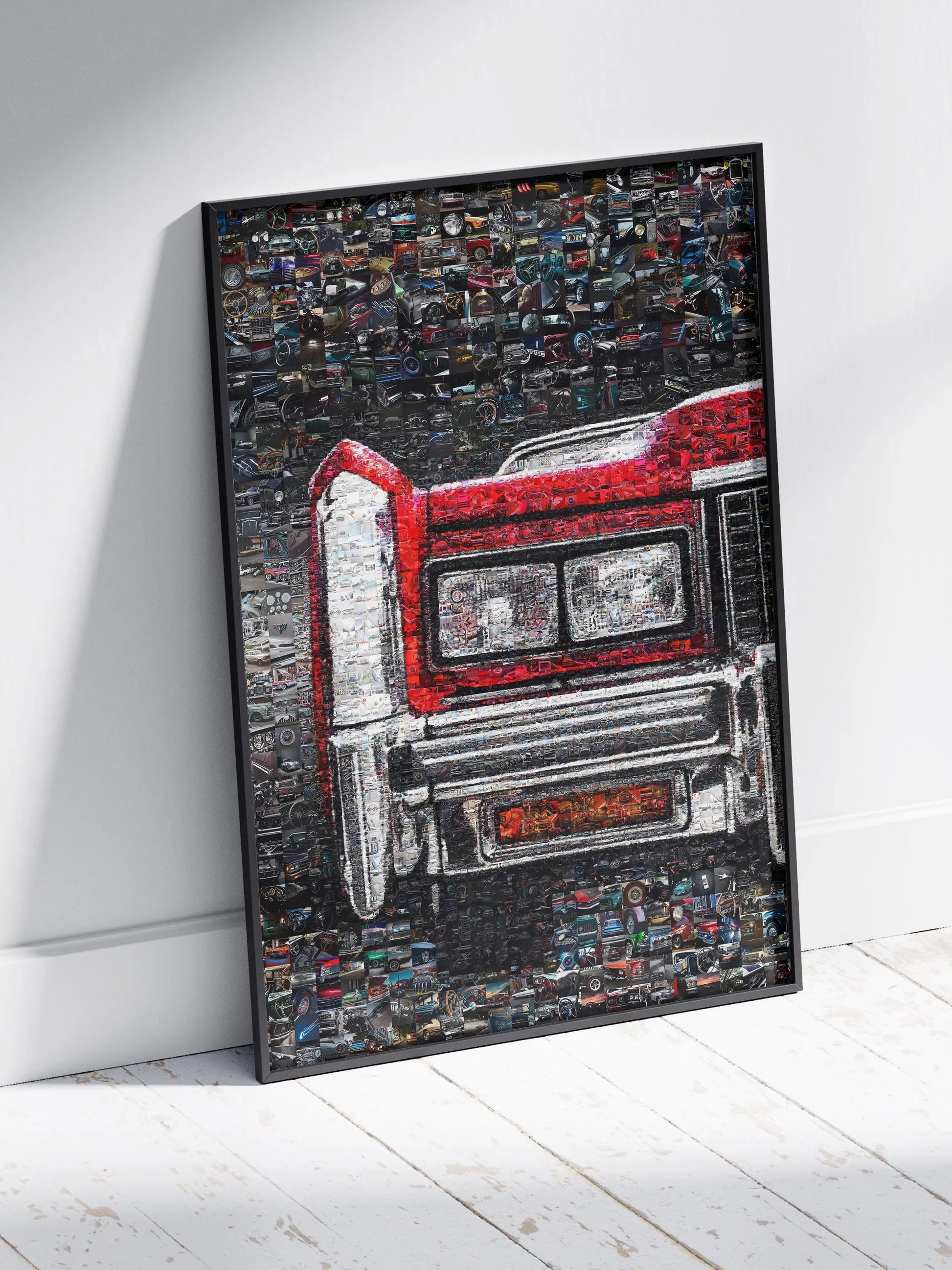 Vibrant Mosaic Art of Classic Cars | Unique Automotive Wall Decor for Car Enthusiasts AtelierMosaics