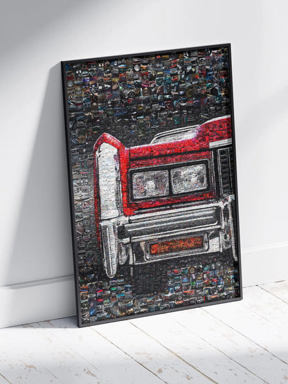 Vibrant Mosaic Art of Classic Cars | Unique Automotive Wall Decor for Car Enthusiasts AtelierMosaics