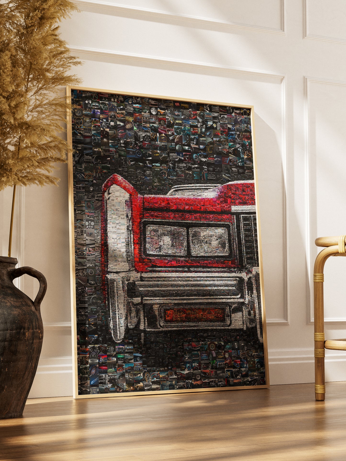 Vibrant Mosaic Art of Classic Cars | Unique Automotive Wall Decor for Car Enthusiasts AtelierMosaics