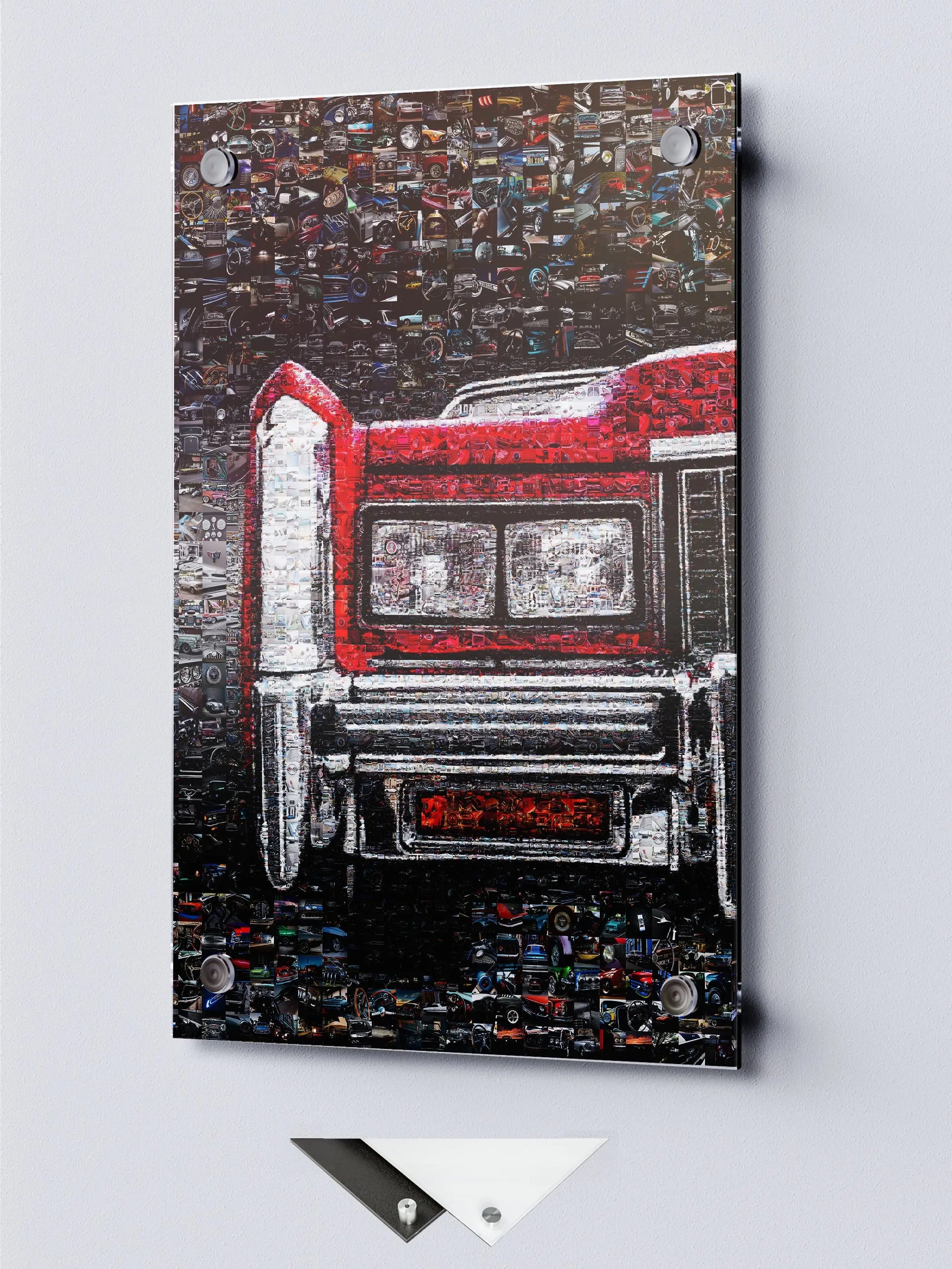 Vibrant Mosaic Art of Classic Cars | Unique Automotive Wall Decor for Car Enthusiasts AtelierMosaics