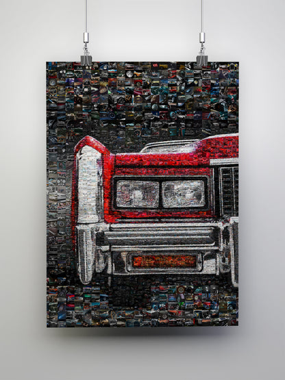 Vibrant Mosaic Art of Classic Cars | Unique Automotive Wall Decor for Car Enthusiasts AtelierMosaics