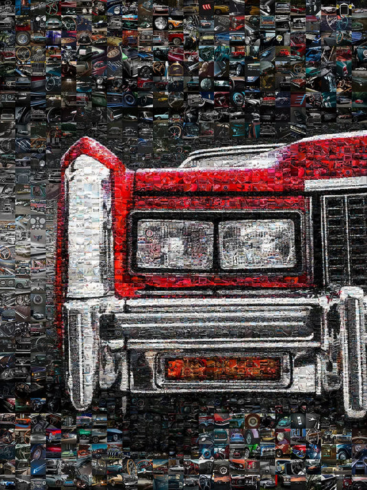 Vibrant Mosaic Art of Classic Cars | Unique Automotive Wall Decor for Car Enthusiasts AtelierMosaics