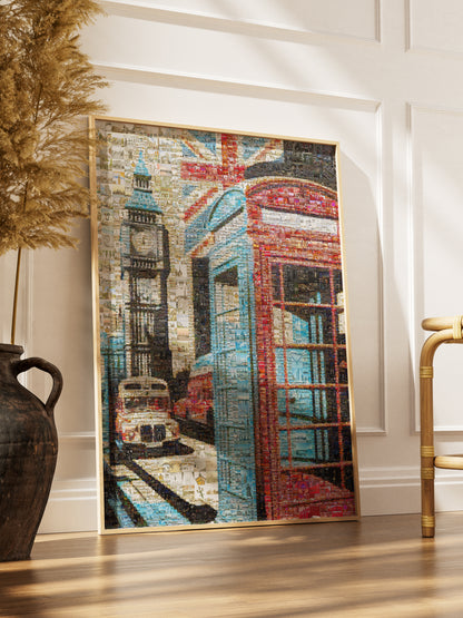 Stunning London Mosaic Artwork Featuring Iconic Landmarks and Culture - Perfect for Home Decor AtelierMosaics