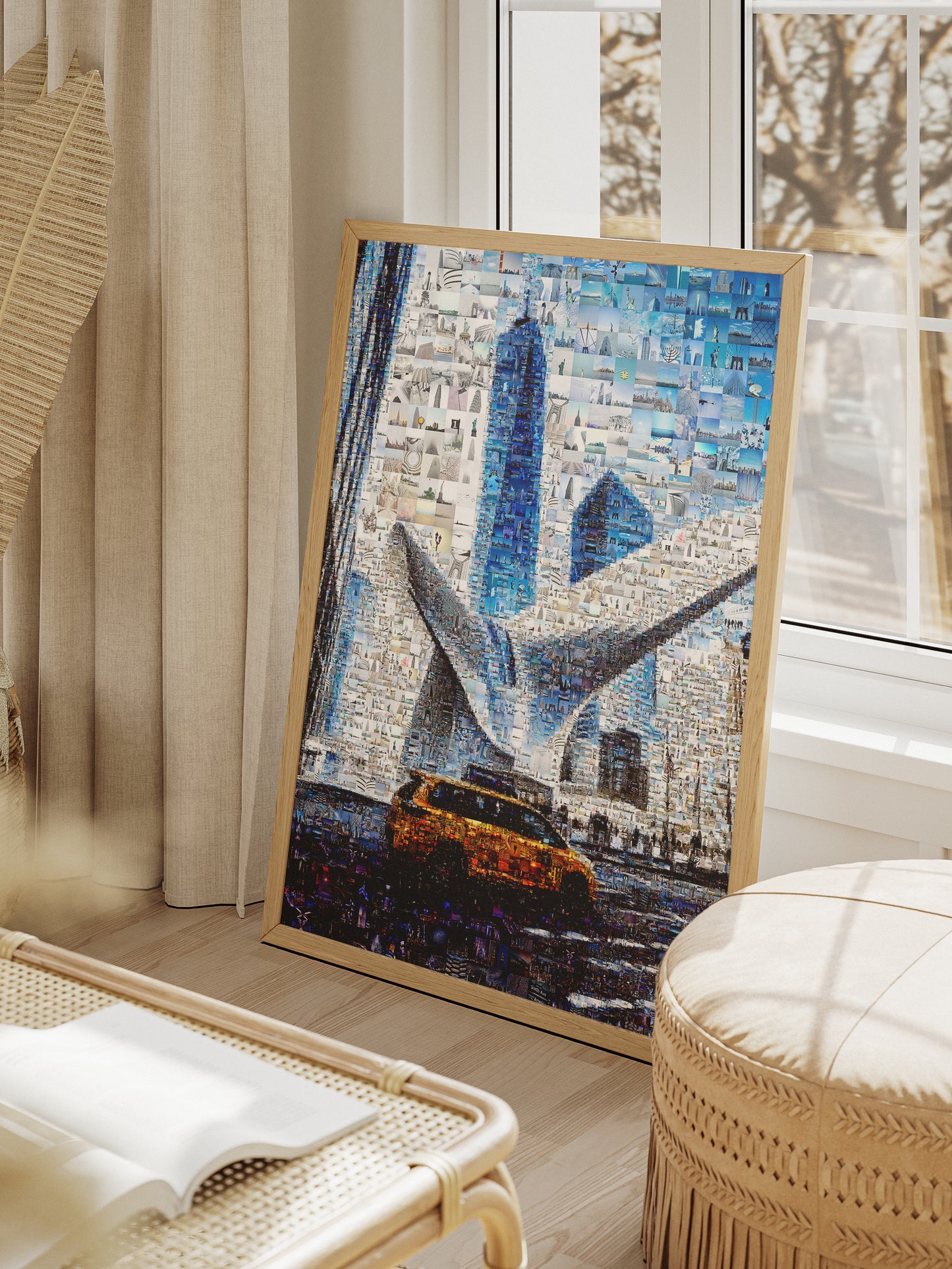 Stunning NYC Mosaic Artwork - Captivating Cityscape with Iconic Landmarks & Vibrant Colors AtelierMosaics