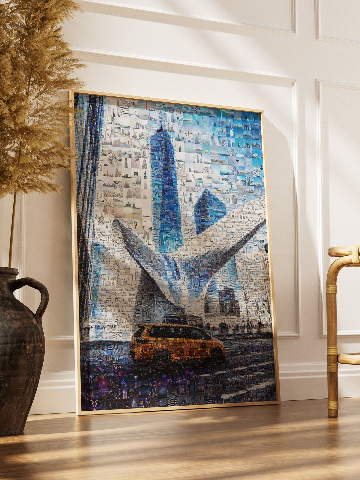Stunning NYC Mosaic Artwork - Captivating Cityscape with Iconic Landmarks & Vibrant Colors AtelierMosaics
