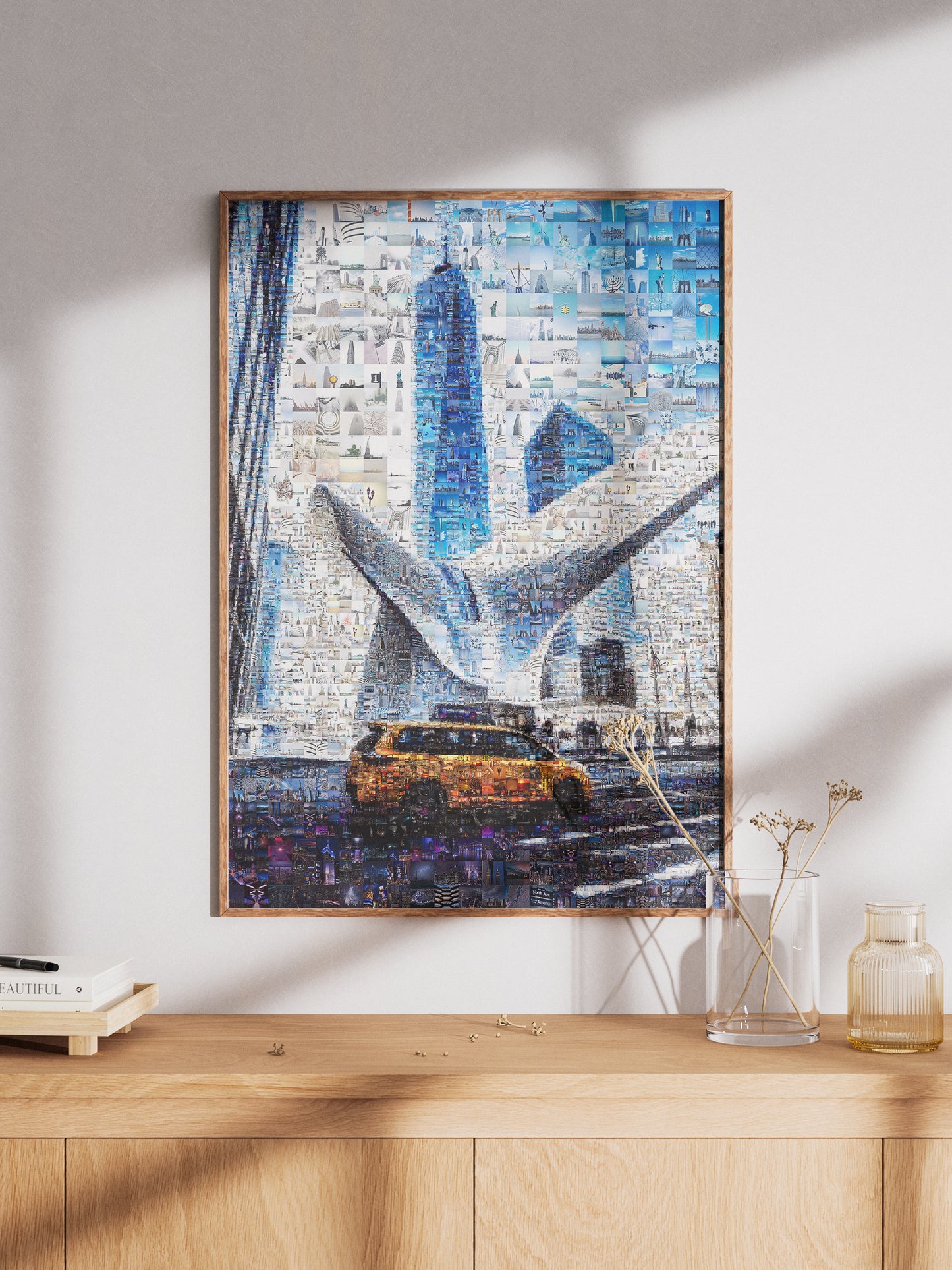 Stunning NYC Mosaic Artwork - Captivating Cityscape with Iconic Landmarks & Vibrant Colors AtelierMosaics
