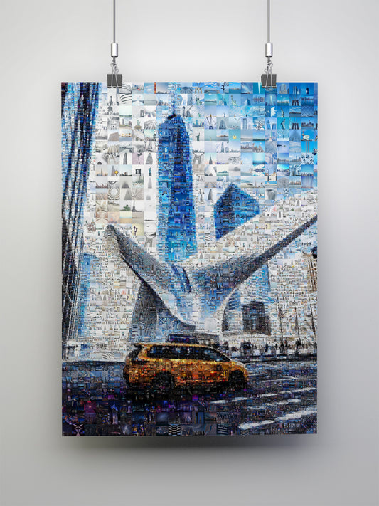 Stunning NYC Mosaic Artwork - Captivating Cityscape with Iconic Landmarks & Vibrant Colors