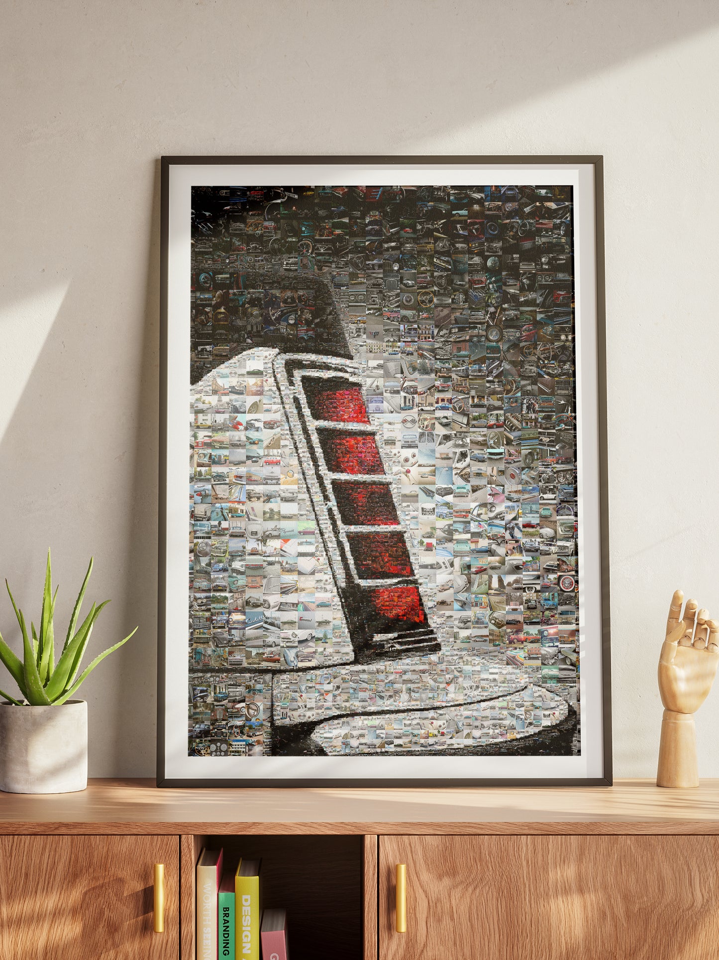 Stunning Automotive Mosaic Art - Unique Vintage Car Collage for Car Lovers and Art Enthusiasts AtelierMosaics
