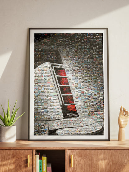Stunning Automotive Mosaic Art - Unique Vintage Car Collage for Car Lovers and Art Enthusiasts AtelierMosaics