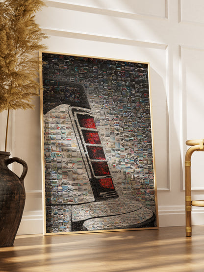 Stunning Automotive Mosaic Art - Unique Vintage Car Collage for Car Lovers and Art Enthusiasts AtelierMosaics