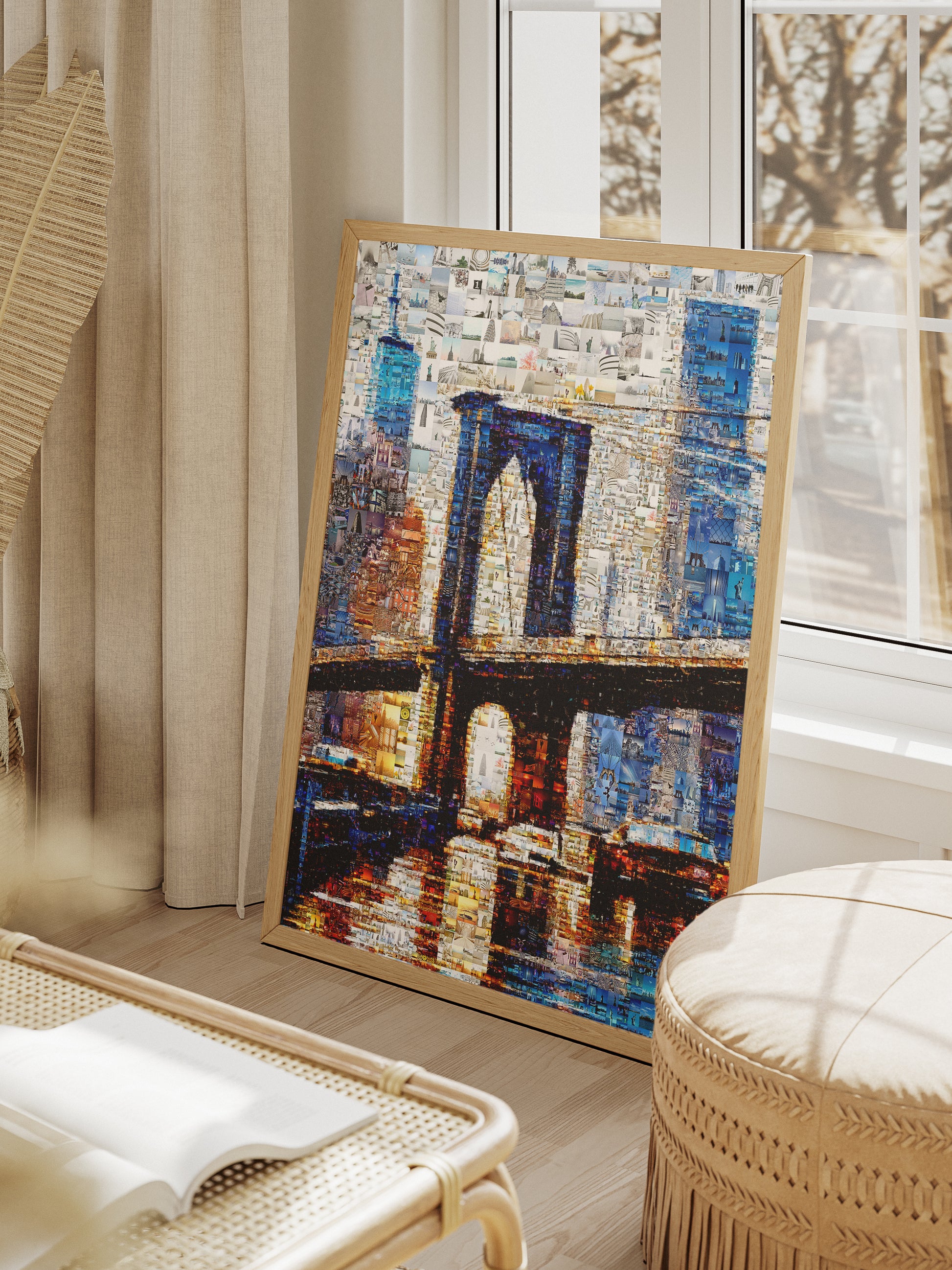 Stunning Brooklyn Bridge Mosaic Art - Unique Cityscape Décor for Home & Office AtelierMosaics