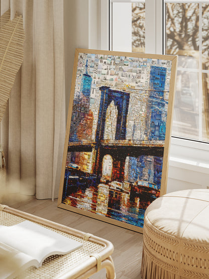 Stunning Brooklyn Bridge Mosaic Art - Unique Cityscape Décor for Home & Office AtelierMosaics