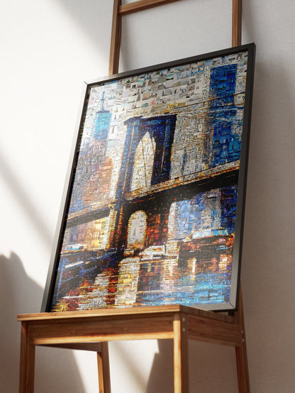 Stunning Brooklyn Bridge Mosaic Art - Unique Cityscape Décor for Home & Office AtelierMosaics