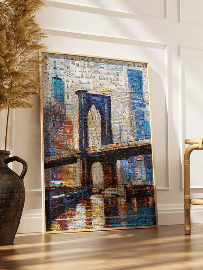 Stunning Brooklyn Bridge Mosaic Art - Unique Cityscape Décor for Home & Office AtelierMosaics