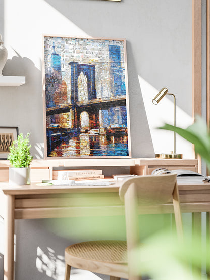 Stunning Brooklyn Bridge Mosaic Art - Unique Cityscape Décor for Home & Office AtelierMosaics