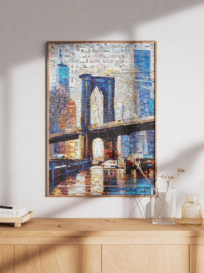 Stunning Brooklyn Bridge Mosaic Art - Unique Cityscape Décor for Home & Office AtelierMosaics