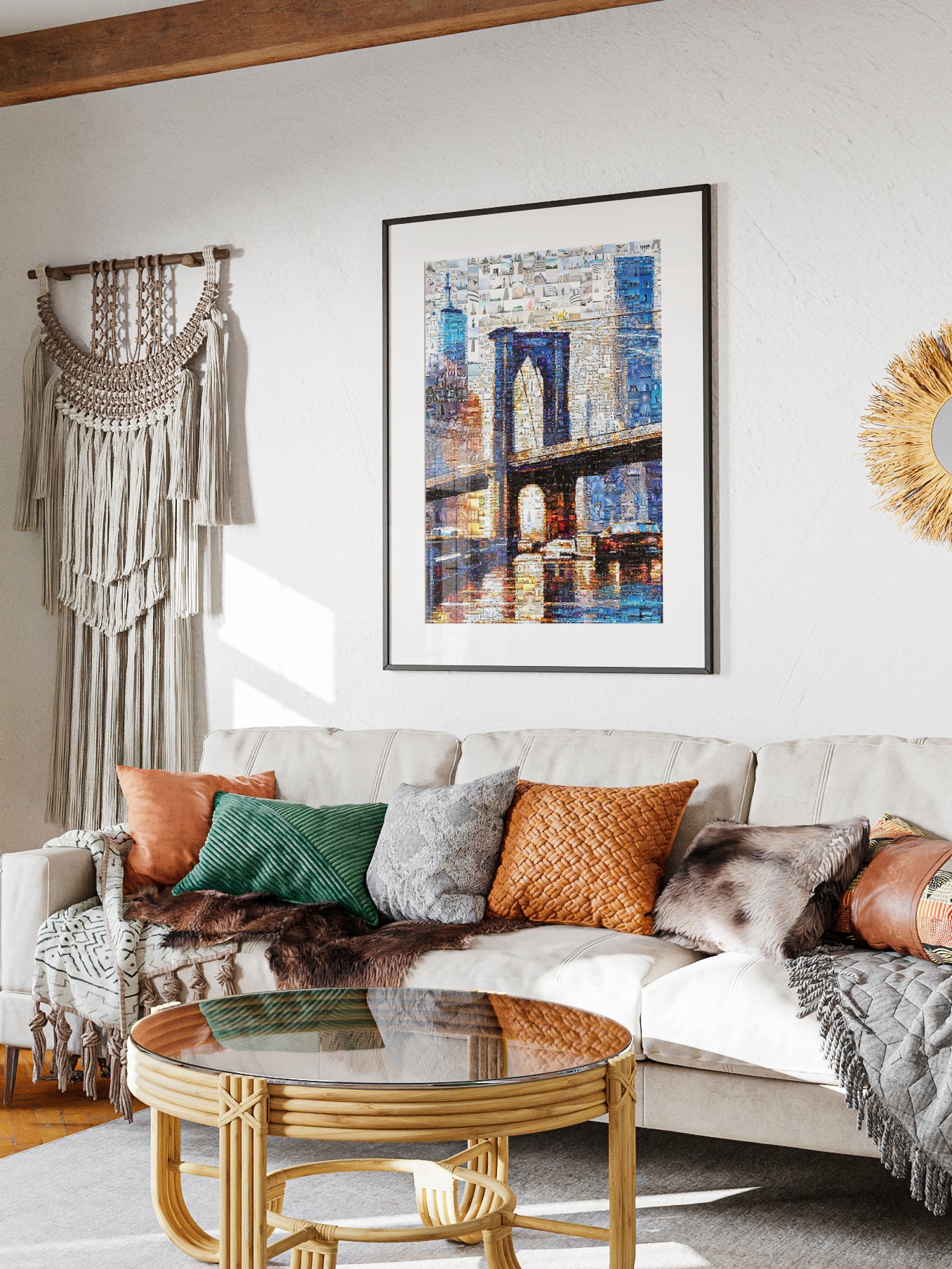 Stunning Brooklyn Bridge Mosaic Art - Unique Cityscape Décor for Home & Office AtelierMosaics