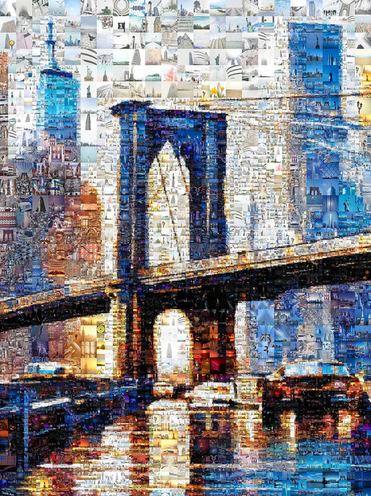 Stunning Brooklyn Bridge Mosaic Art - Unique Cityscape Décor for Home & Office AtelierMosaics