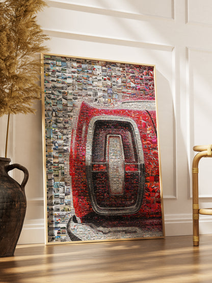 Stunning Car-Themed Mosaic Artwork - Perfect for Auto Enthusiasts and Modern Decor AtelierMosaics