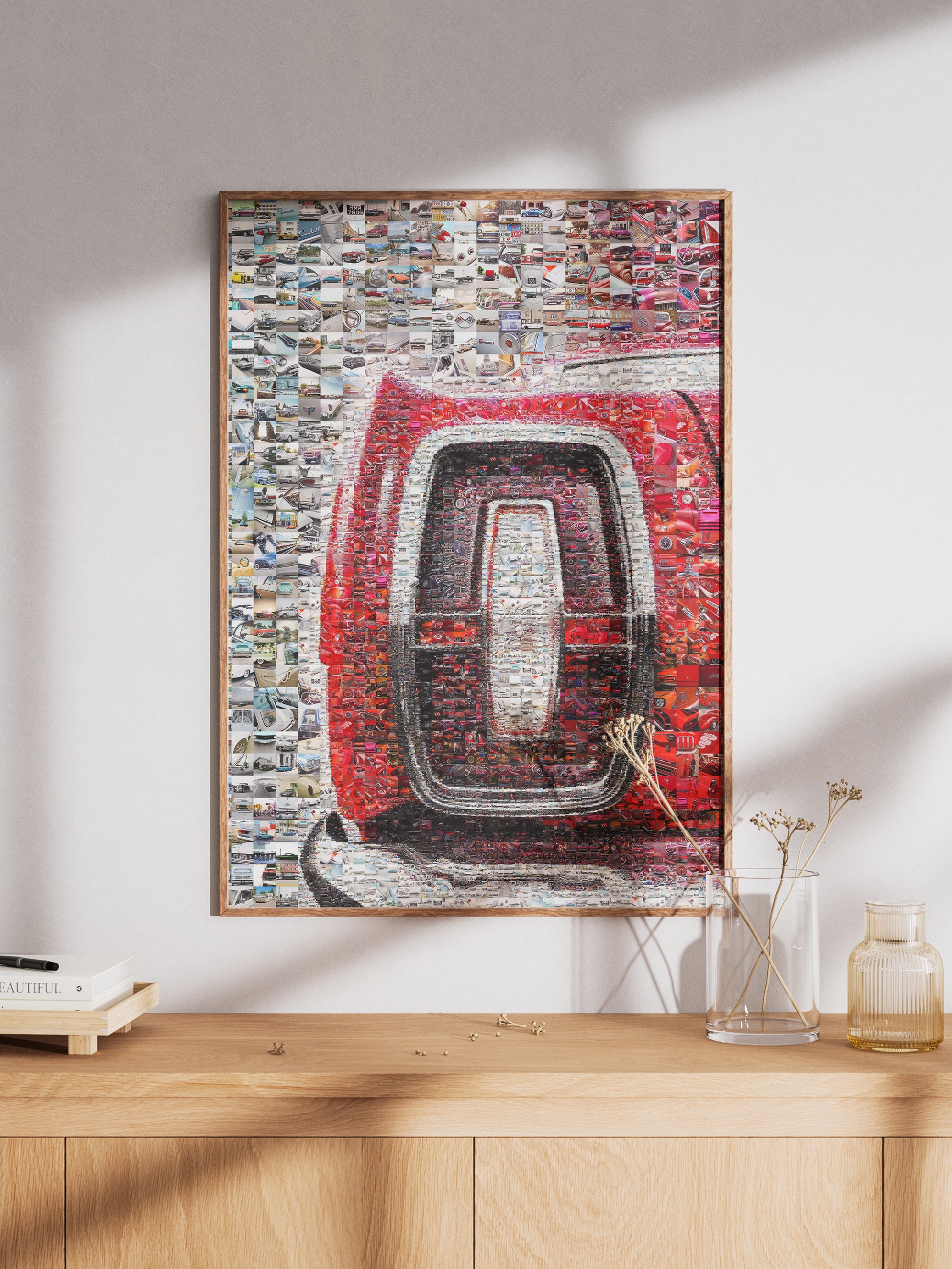 Stunning Car-Themed Mosaic Artwork - Perfect for Auto Enthusiasts and Modern Decor AtelierMosaics