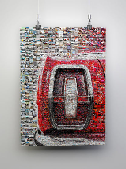 Stunning Car-Themed Mosaic Artwork - Perfect for Auto Enthusiasts and Modern Decor AtelierMosaics