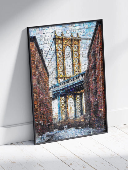 Stunning Brooklyn Bridge Mosaic Art - Unique Wall Decor for Home & Office AtelierMosaics