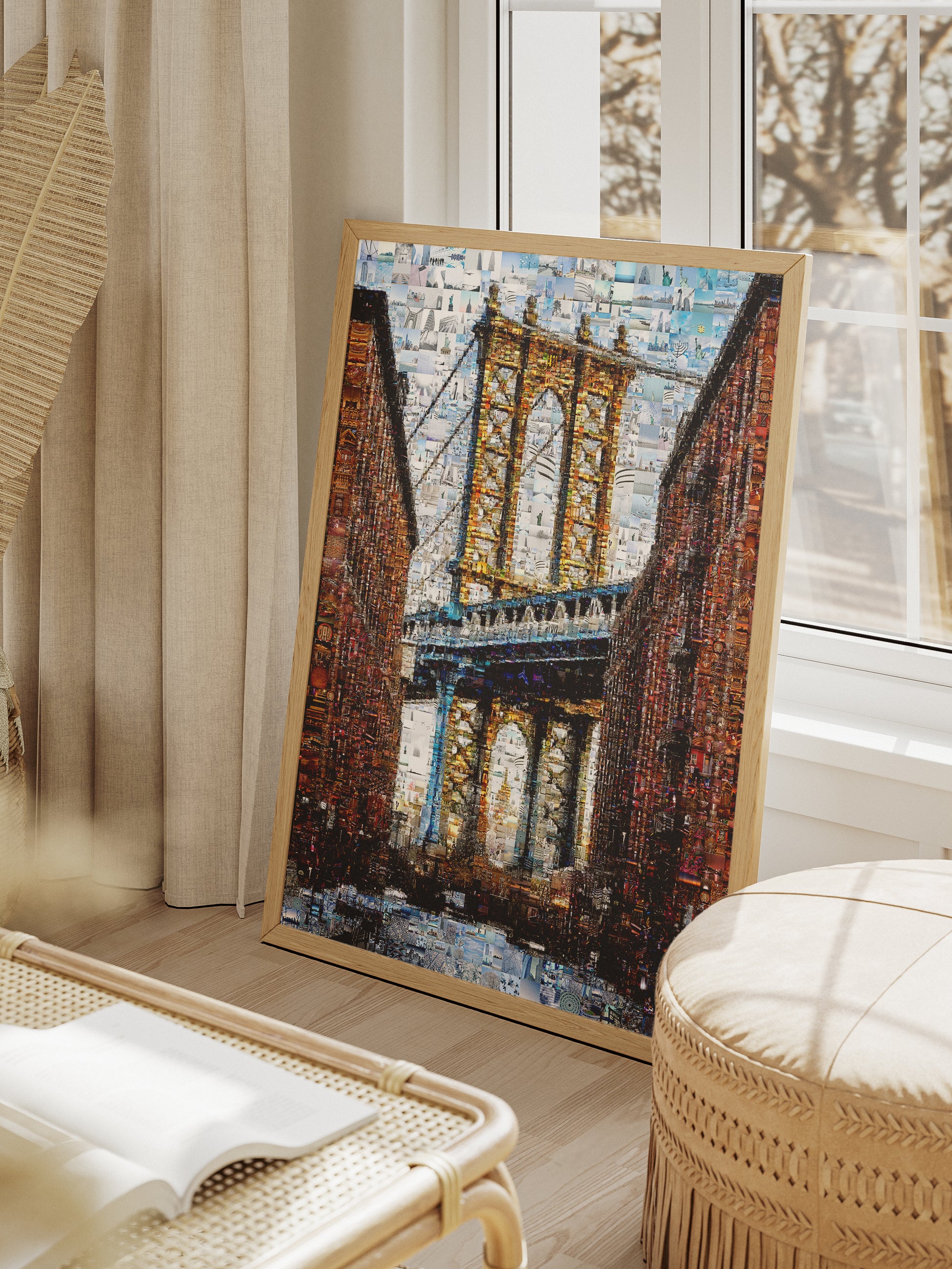 Stunning Brooklyn Bridge Mosaic Art - Unique Wall Decor for Home & Office AtelierMosaics