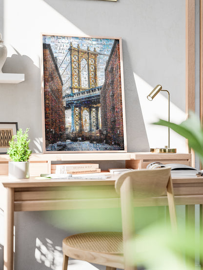 Stunning Brooklyn Bridge Mosaic Art - Unique Wall Decor for Home & Office AtelierMosaics