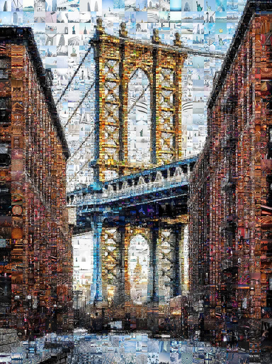 Stunning Brooklyn Bridge Mosaic Art - Unique Wall Decor for Home & Office AtelierMosaics