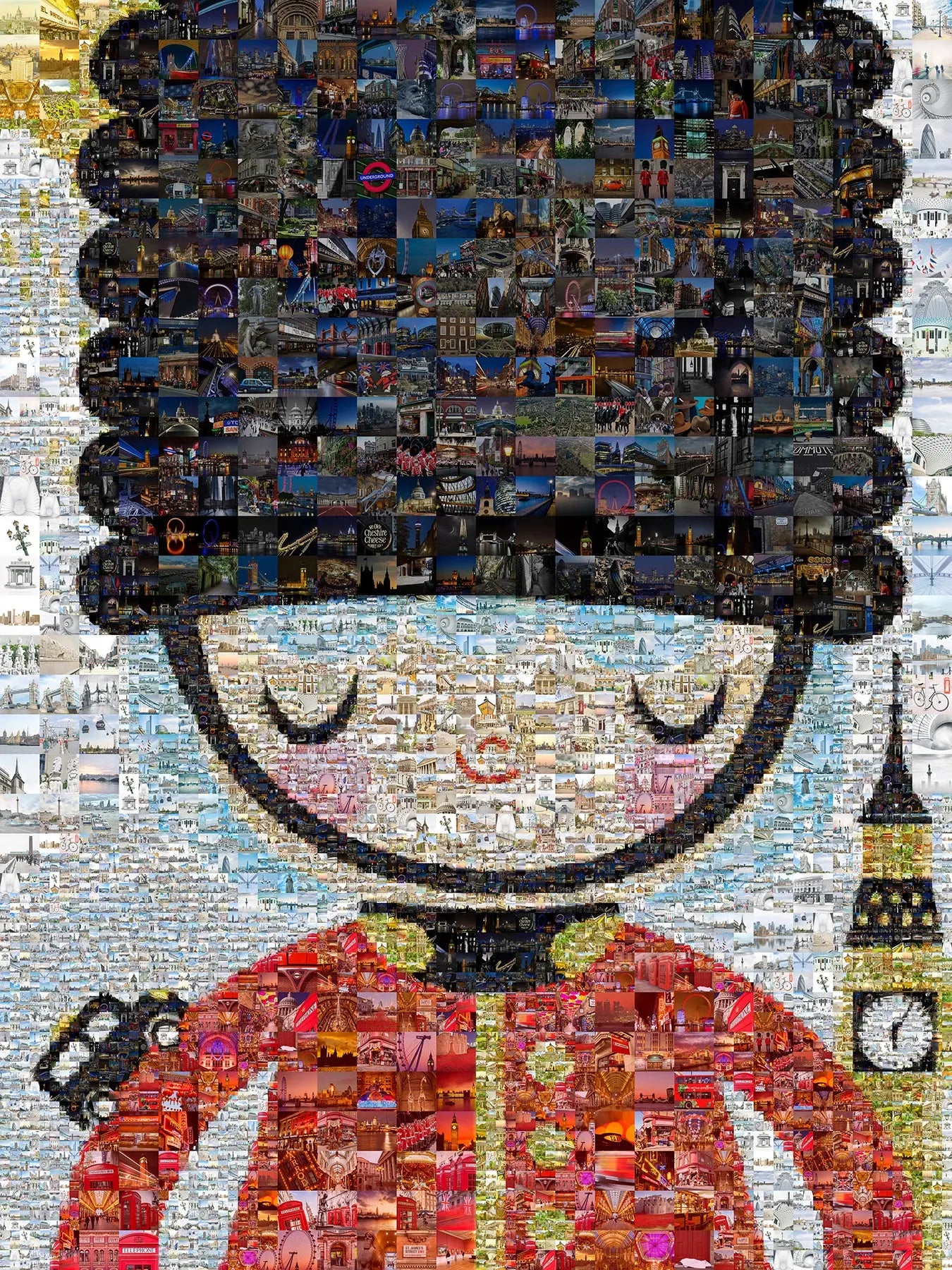 Vibrant London Mosaic Artwork - Iconic British Guard & Cityscape Collage AtelierMosaics