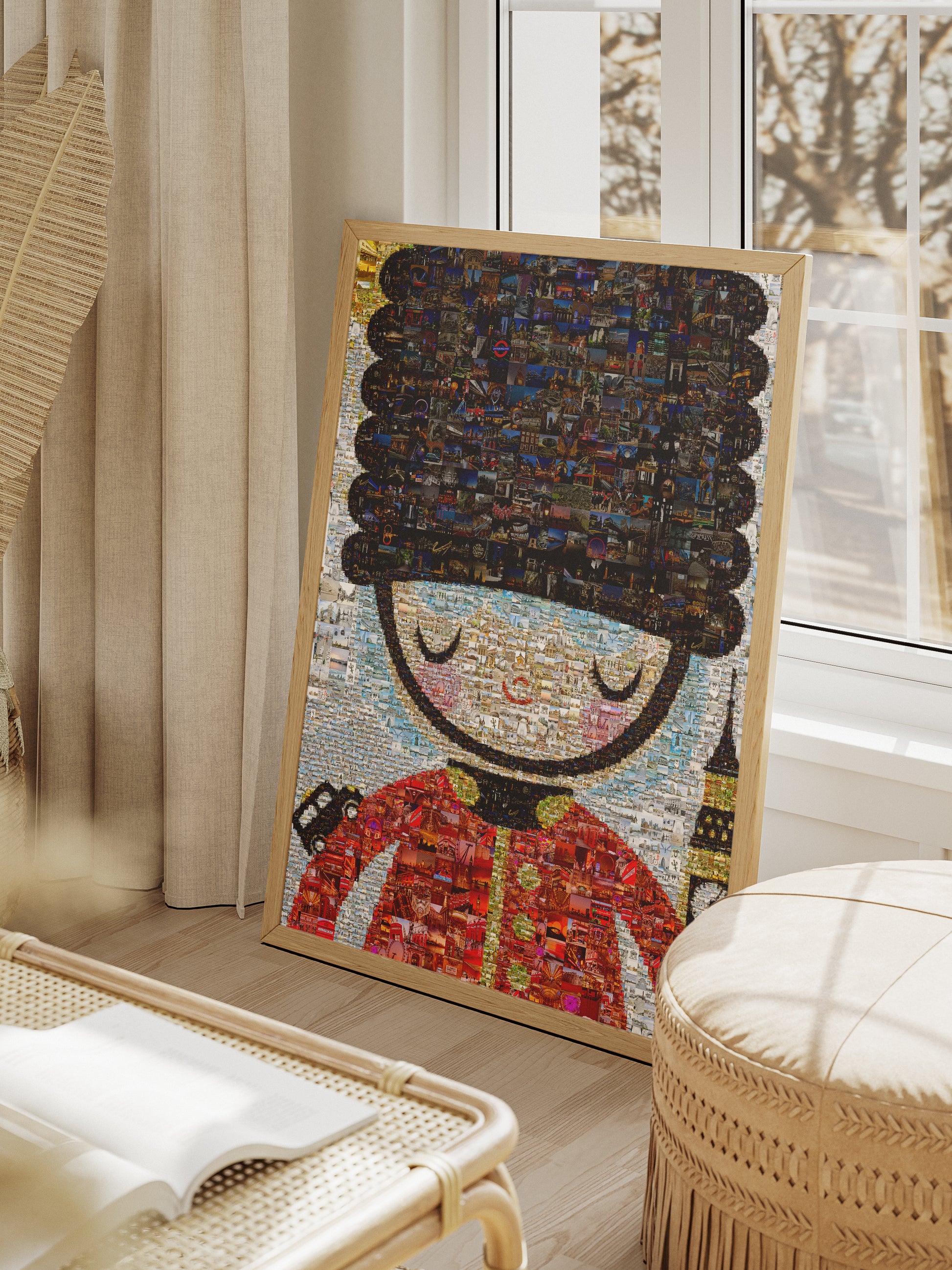 Vibrant London Mosaic Artwork - Iconic British Guard & Cityscape Collage AtelierMosaics