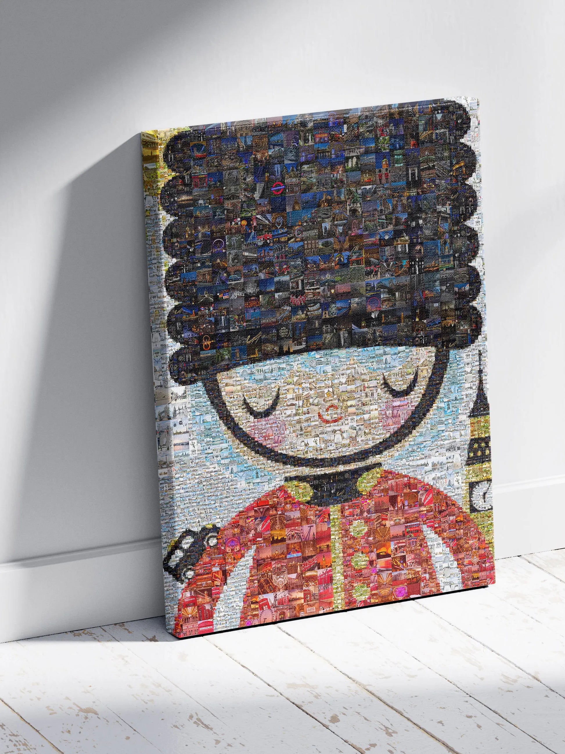 Vibrant London Mosaic Artwork - Iconic British Guard & Cityscape Collage AtelierMosaics