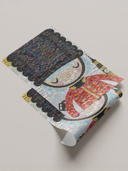 Vibrant London Mosaic Artwork - Iconic British Guard & Cityscape Collage AtelierMosaics