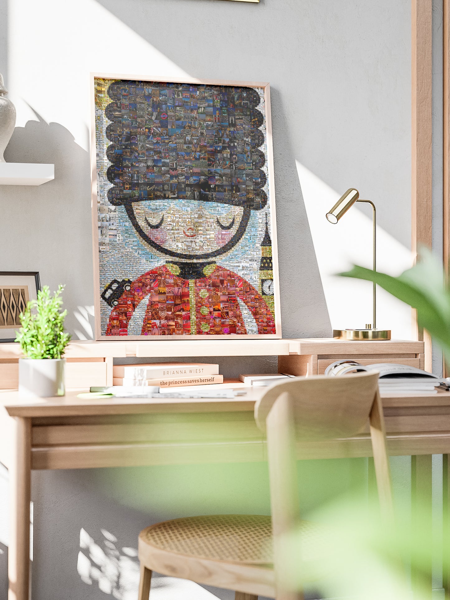 Vibrant London Mosaic Artwork - Iconic British Guard & Cityscape Collage AtelierMosaics