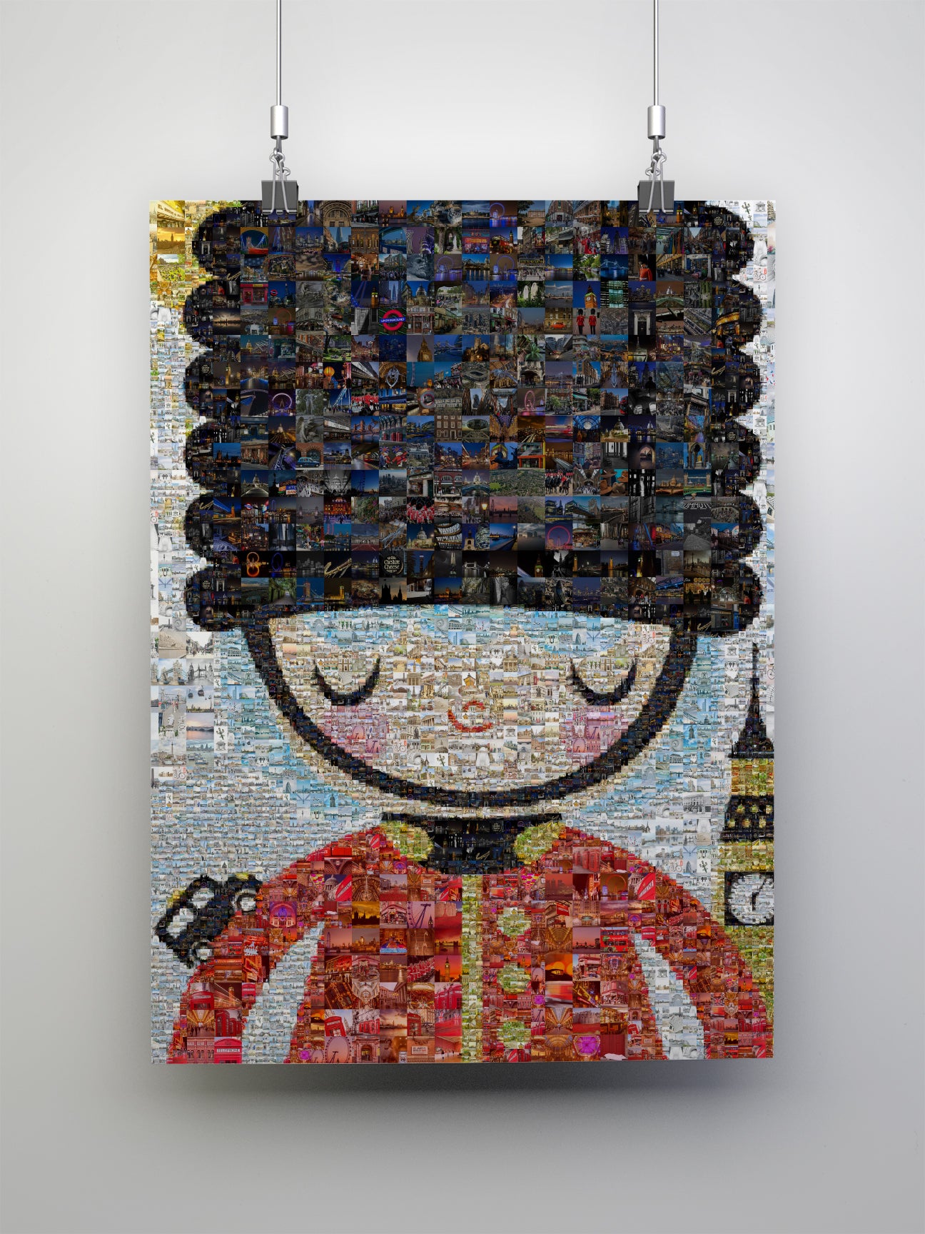 Vibrant London Mosaic Artwork - Iconic British Guard & Cityscape Collage AtelierMosaics