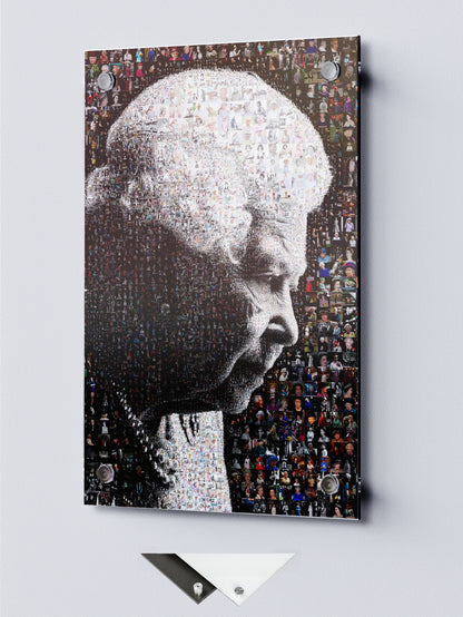 Elegant Elizabeth II Mosaic Artwork - Tribute to the Queen of the UK | Royal Wall Art