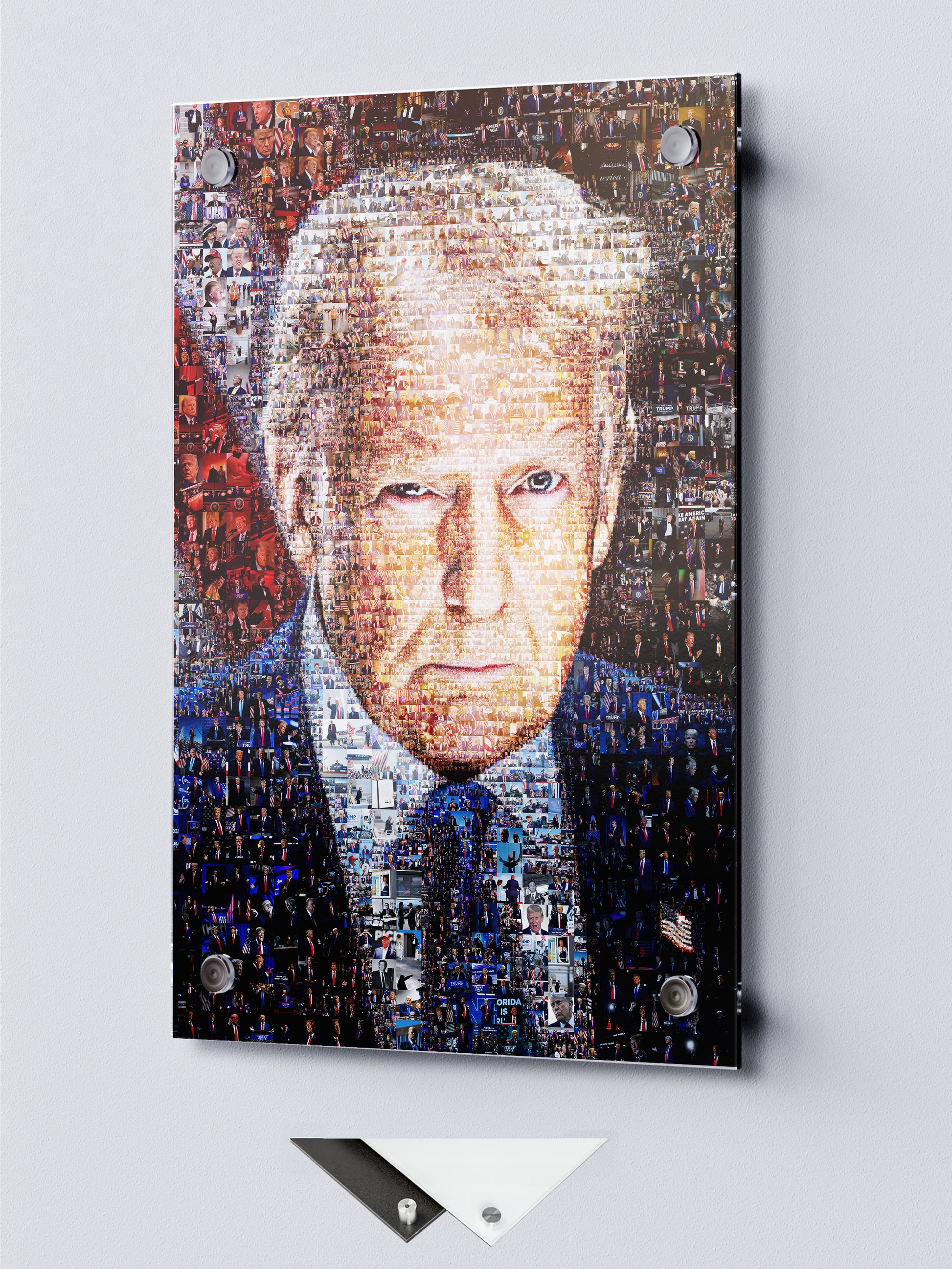 Stunning Mosaic Portrait of Donald Trump - Unique Art Piece Capturing Iconic Moments AtelierMosaics