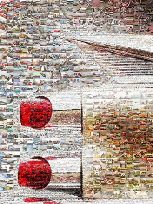 Stunning Mosaic Artwork Featuring Vintage Cars: Unique Wall Art for Car Enthusiasts AtelierMosaics
