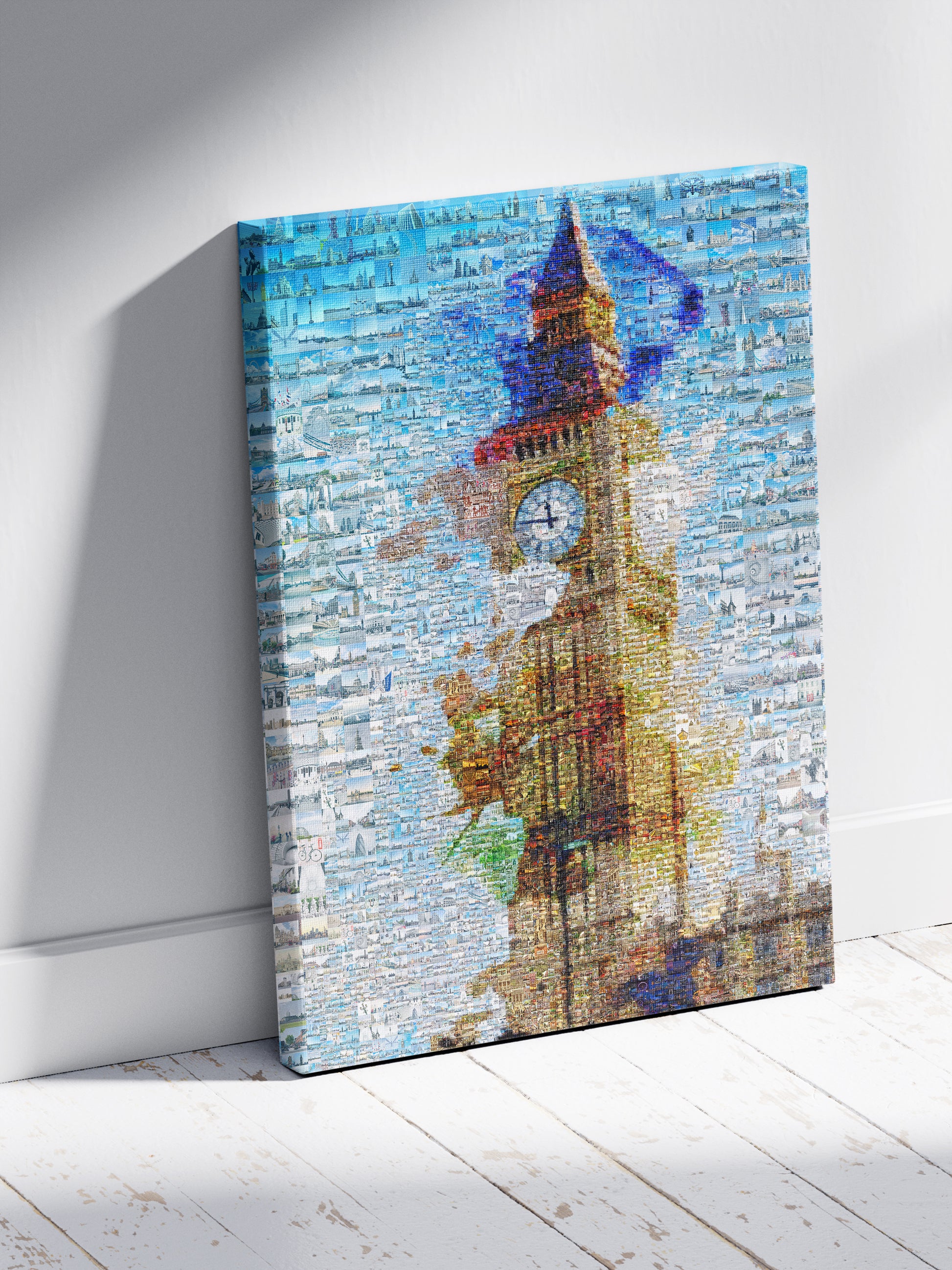 Stunning London Mosaic Artwork Featuring Iconic Big Ben - Perfect Wall Decor for Home and Office AtelierMosaics
