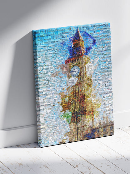 Stunning London Mosaic Artwork Featuring Iconic Big Ben - Perfect Wall Decor for Home and Office AtelierMosaics