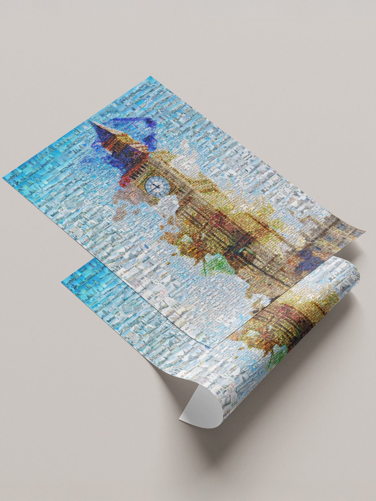 Stunning London Mosaic Artwork Featuring Iconic Big Ben - Perfect Wall Decor for Home and Office AtelierMosaics